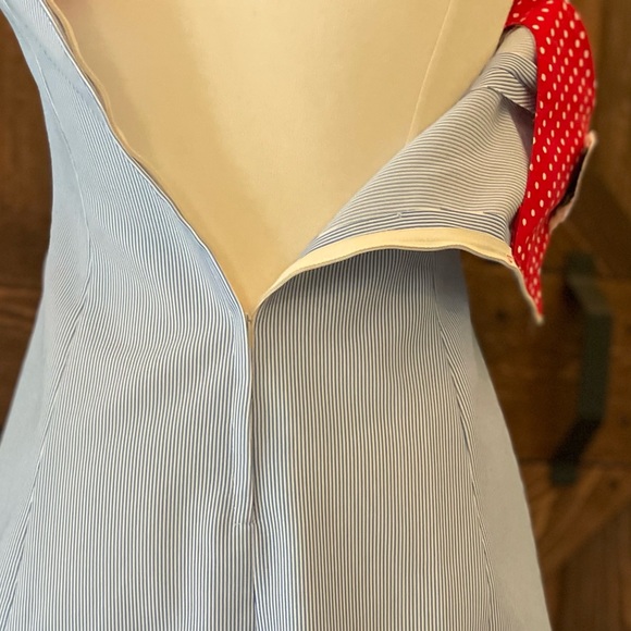 ⚓️Adorable blue striped vintage dress w/brass button front⚓️ - Picture 6 of 11